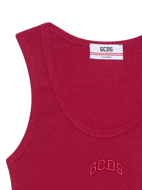 GCDS ribbed embroidered-logo tank top - zdjęcie produktu nr 2