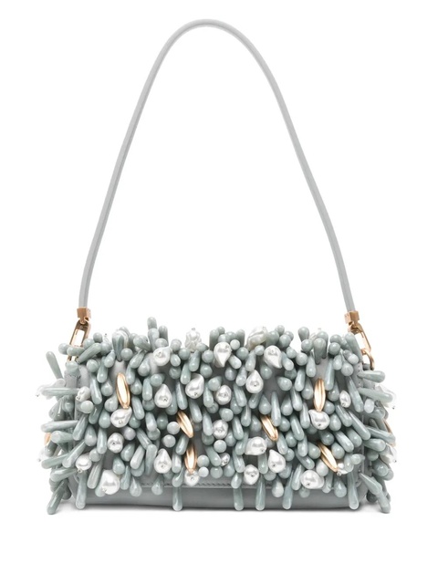 Cult Gaia Perla bead-embellished shoulder bag - Grey - zdjęcie produktu nr 1