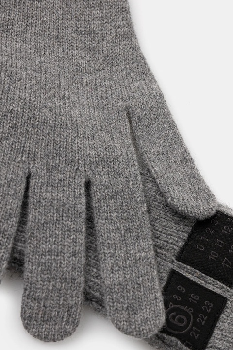 MM6 Maison Margiela rękawiczki z dodatkiem wełny damskie kolor szary S62TS0078.M13198.854 - zdjęcie produktu nr 2