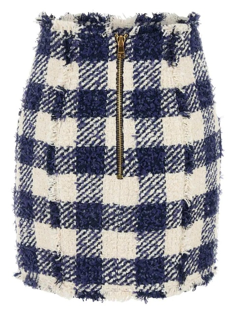 Balmain tweed buttoned mini skirt - Blue - zdjęcie produktu nr 2