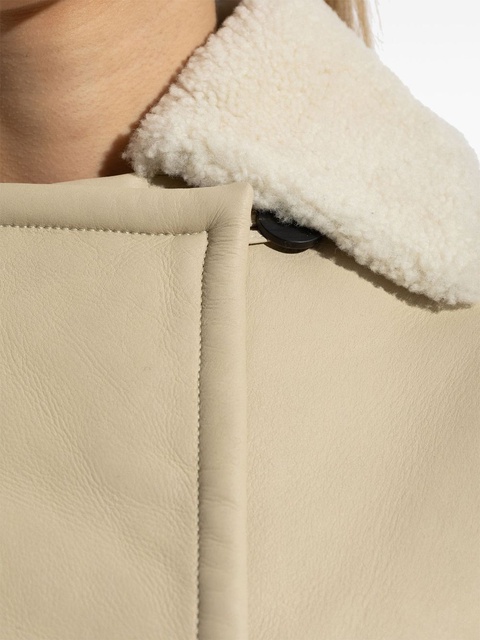 Jacquemus double-breasted shearling jacket - Neutrals - zdjęcie produktu nr 2