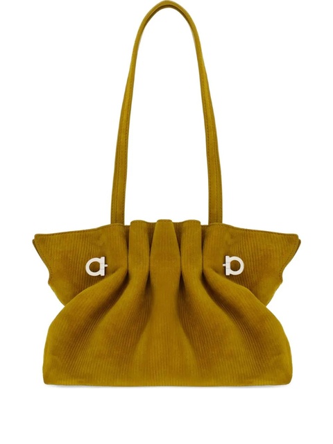 Ferragamo suede shoulder bag - Yellow - zdjęcie produktu nr 1