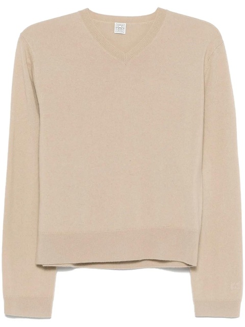 TOTEME V-neck knit sweater - Neutrals - zdjęcie produktu nr 1
