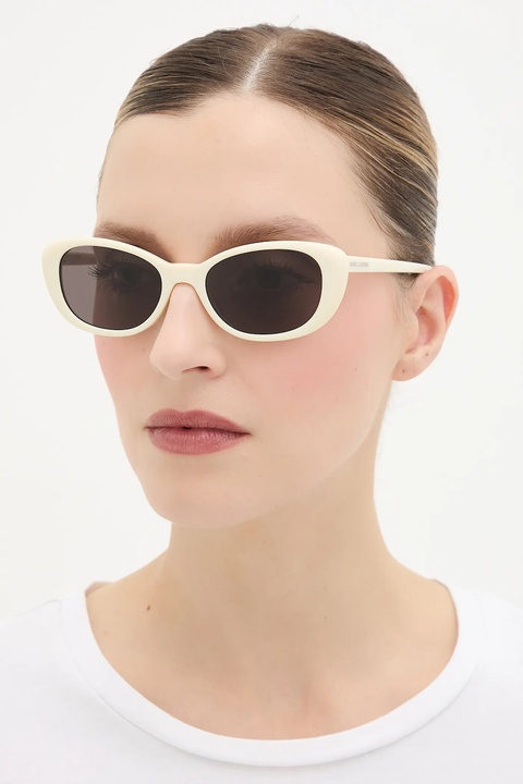 Saint Laurent okulary przeciwsłoneczne damskie kolor beżowy SL 822 - zdjęcie produktu nr 1