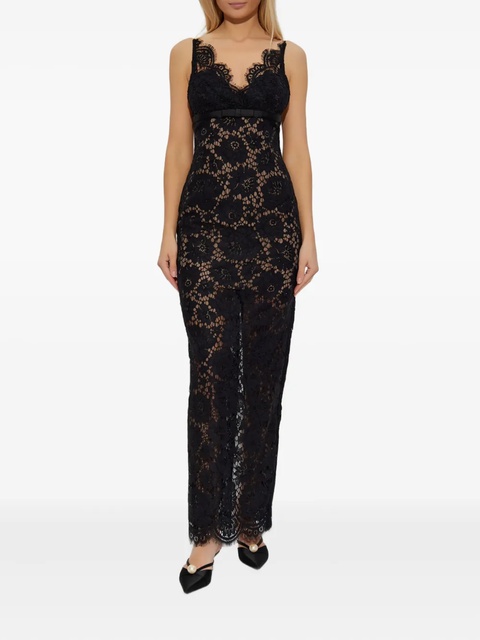 Self-Portrait lace-panelled maxi dress - Black - zdjęcie produktu nr 2