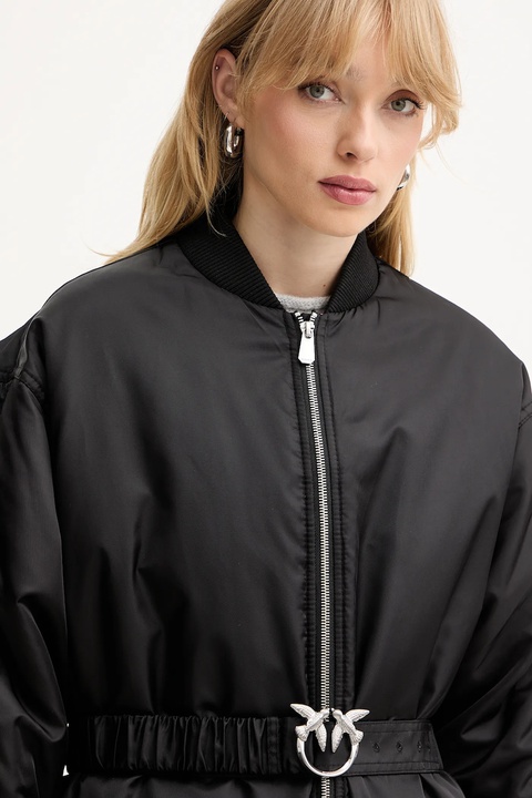 Pinko kurtka kolor czarny przejściowa oversize 105340 A2OL - zdjęcie produktu nr 2