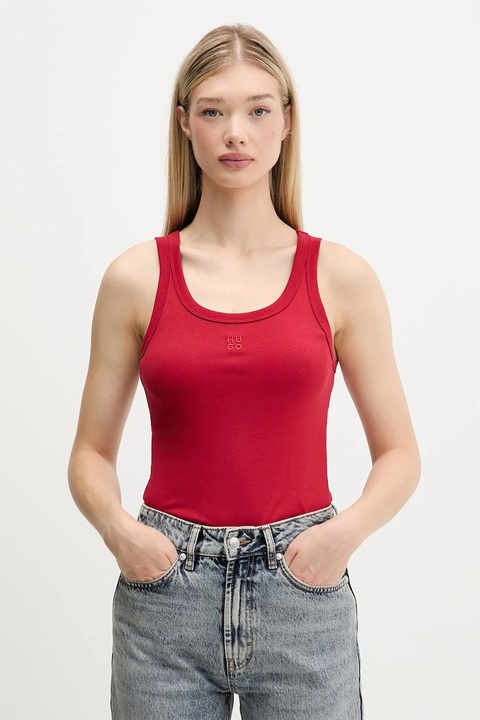HUGO top damski kolor czerwony 50514489 - zdjęcie produktu nr 1