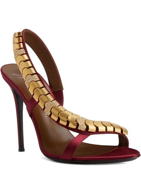 Giuseppe Zanotti 105mm rhinestone-embellished heeled sandals - Red - zdjęcie produktu nr 1