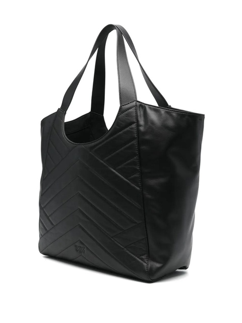 PINKO quilted leather tote bag - Black - zdjęcie produktu nr 2