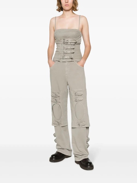 Blumarine buckle-detail boyfriend jeans - Grey - zdjęcie produktu nr 2