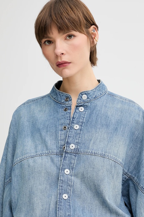 G-Star sukienka jeansowa kolor niebieski mini prosta D26286-D539 - zdjęcie produktu nr 2