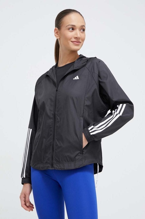 adidas Performance kurtka treningowa Hyperglam kolor czarny przejściowa IS8036 - zdjęcie produktu nr 2