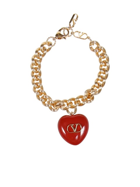 Valentino Garavani curb-chain heart bracelet - Gold - zdjęcie produktu nr 2