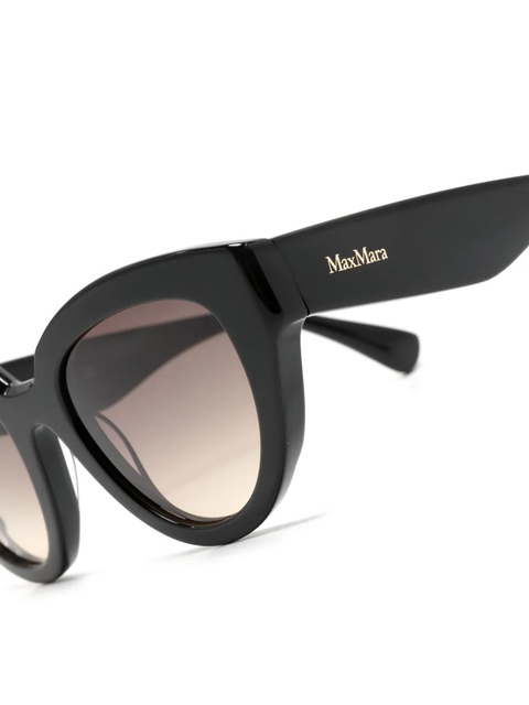 Max Mara Eyewear logo-print cat-eye frame sunglasses - Black - zdjęcie produktu nr 2