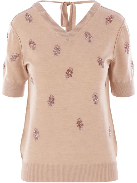 FENDI wool cropped sweater - Neutrals - zdjęcie produktu nr 1