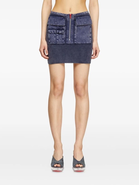 Diesel M-Meryn zip-front pocket mini skirt - Blue - zdjęcie produktu nr 2