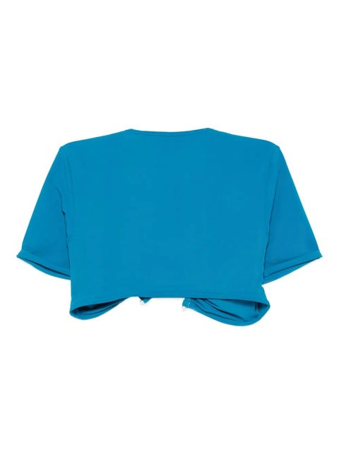 Christopher Esber pearl-embellished gathered top - Blue - zdjęcie produktu nr 2