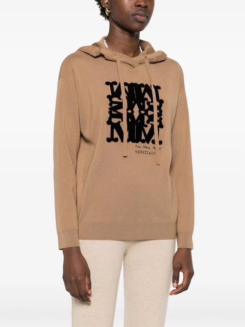 Max Mara flocked-logo hoodie - Brown - zdjęcie produktu nr 2