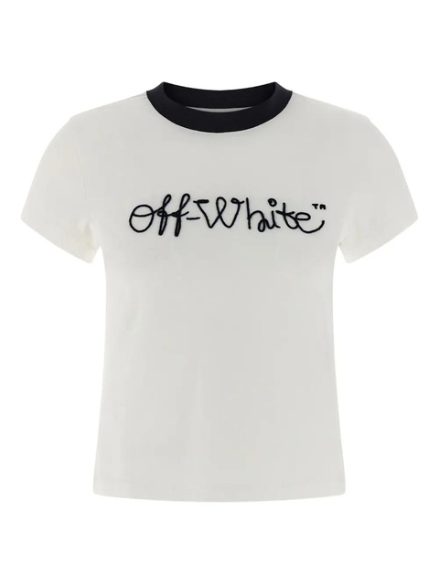 Off-White Script logo-embroidered T-shirt - zdjęcie produktu nr 1