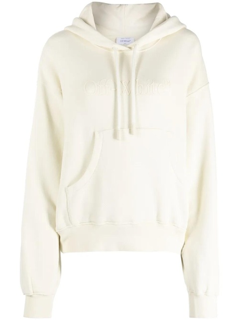 Off-White logo-print cotton hoodie - Neutrals - zdjęcie produktu nr 1