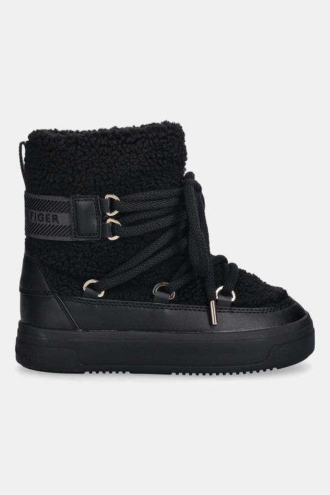 Tommy Hilfiger śniegowce FAUX SHEARLING SNOWBOOT kolor czarny FW0FW08788 - zdjęcie produktu nr 2