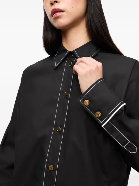 GANNI contrasting shirt - Black - zdjęcie produktu nr 2