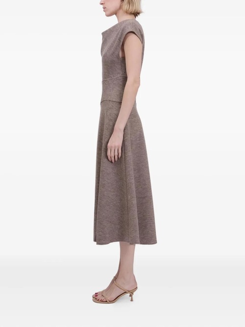 Simkhai cowl-neck flared dress - Brown - zdjęcie produktu nr 1