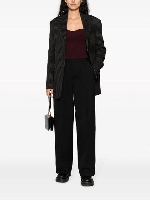 Jil Sander pleated cotton-wool tailored trousers - Black - zdjęcie produktu nr 2