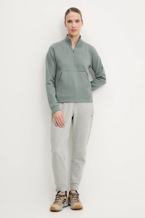 Helly Hansen bluza outdoorowa TECH SWEAT damska kolor zielony gładka 34501 - zdjęcie produktu nr 2