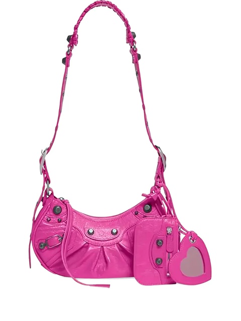 Balenciaga XS Le Cagole braided-strap heart-shaped shoulder bag - Pink - zdjęcie produktu nr 1