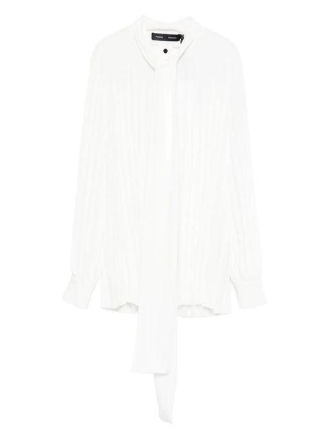 Proenza Schouler pleated tie-neck blouse - White - zdjęcie produktu nr 1