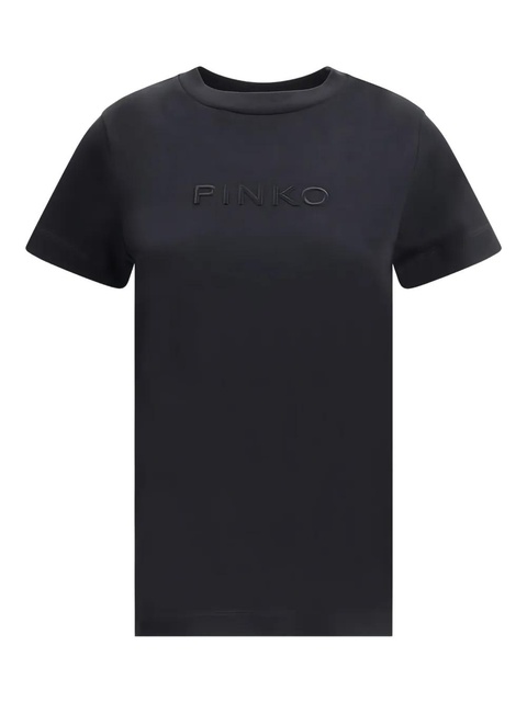 PINKO logo-detail cotton T-shirt - Black - zdjęcie produktu nr 1