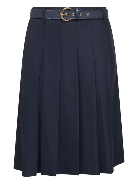 Max Mara Gimmy pleated belted midi skirt - Blue - zdjęcie produktu nr 1