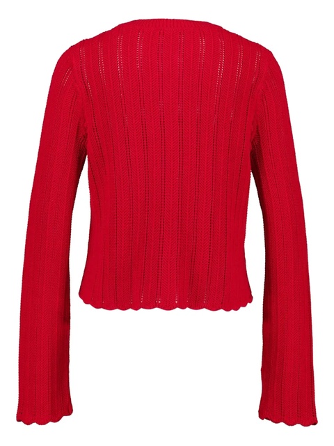 Altuzarra Mariette buttoned open-knit cardigan - Red - zdjęcie produktu nr 2