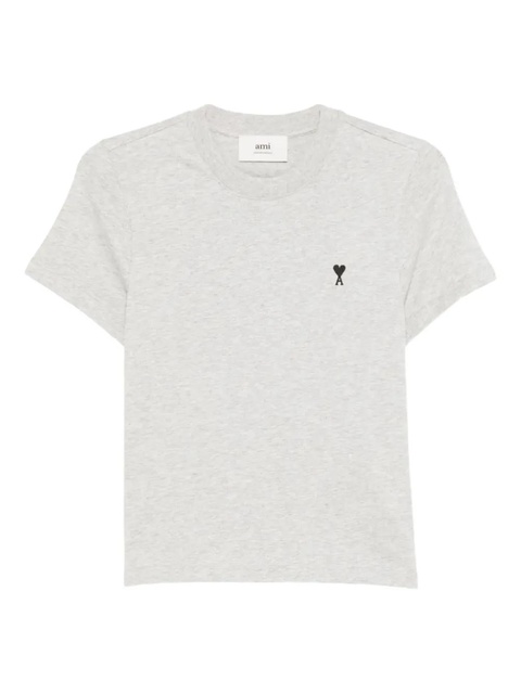 AMI Paris heart-logo t-shirt - Grey - zdjęcie produktu nr 1