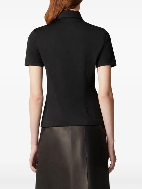 Tod's turn-up cuff polo top - Black - zdjęcie produktu nr 2