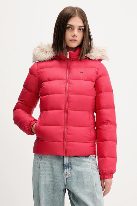 Tommy Jeans kurtka puchowa damska kolor różowy DW0DW18312 - zdjęcie produktu nr 1