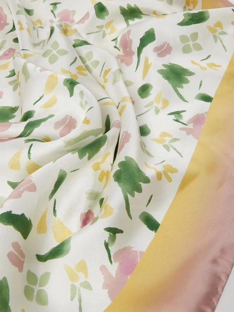Max Mara floral-print silk scarf - White - zdjęcie produktu nr 2