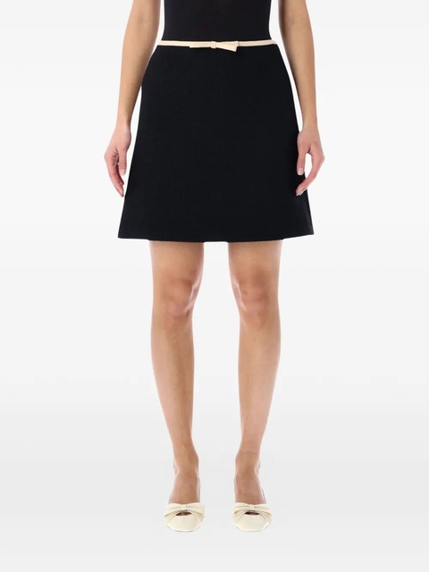 Valentino Garavani bow-trim mini skirt - Black - zdjęcie produktu nr 1