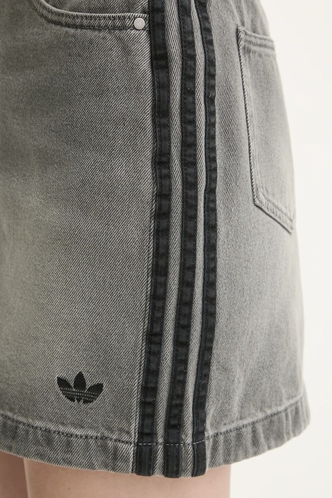 adidas Originals spódnica jeansowa Denim Mini Skt kolor szary mini ołówkowa JW2657 - zdjęcie produktu nr 2