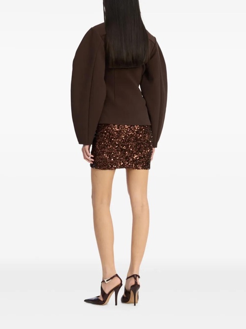 ROTATE BIRGER CHRISTENSEN puff-sleeve shirt - Brown - zdjęcie produktu nr 2