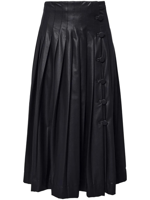 Altuzarra Tullius side-button pleated midi skirt - Black - zdjęcie produktu nr 1