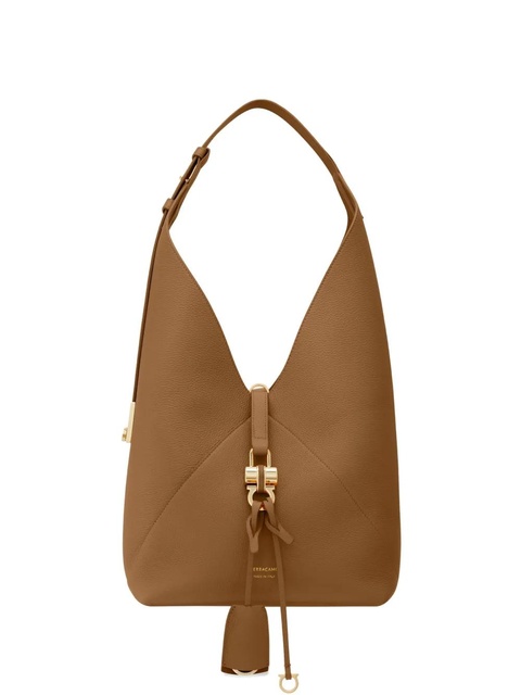 Ferragamo small V-shaped shoulder bag - Brown - zdjęcie produktu nr 1