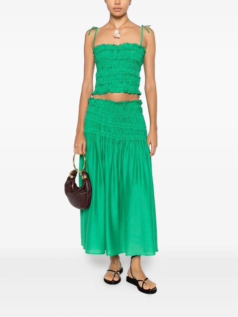 Tory Burch shirred skirt - Green - zdjęcie produktu nr 1