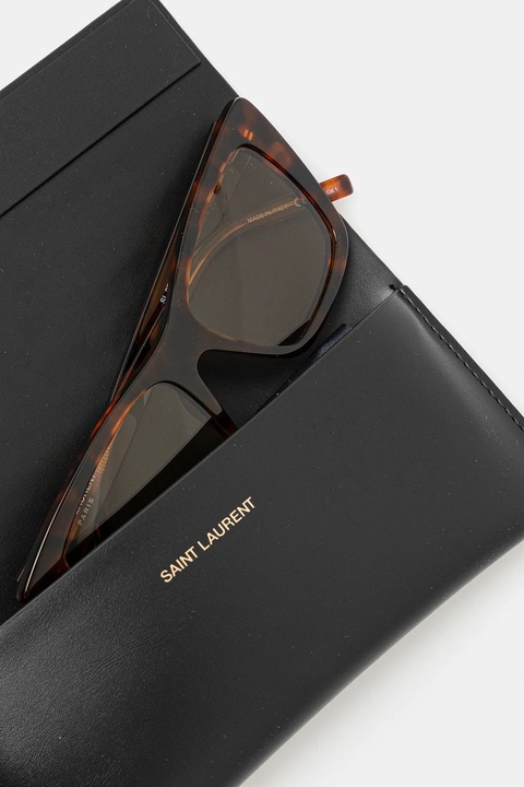 Saint Laurent okulary przeciwsłoneczne damskie kolor brązowy - zdjęcie produktu nr 2