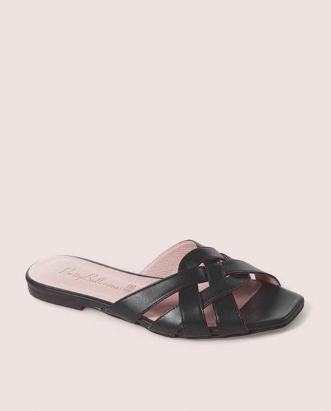 PRETTY BALLERINAS - Czarne klapki plecione - zdjęcie produktu nr 2