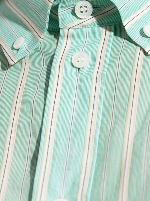 Balenciaga striped buttoned-up shirt - Green - zdjęcie produktu nr 1