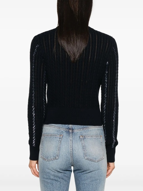 Golden Goose sequin-detailing sweater - Blue - zdjęcie produktu nr 2