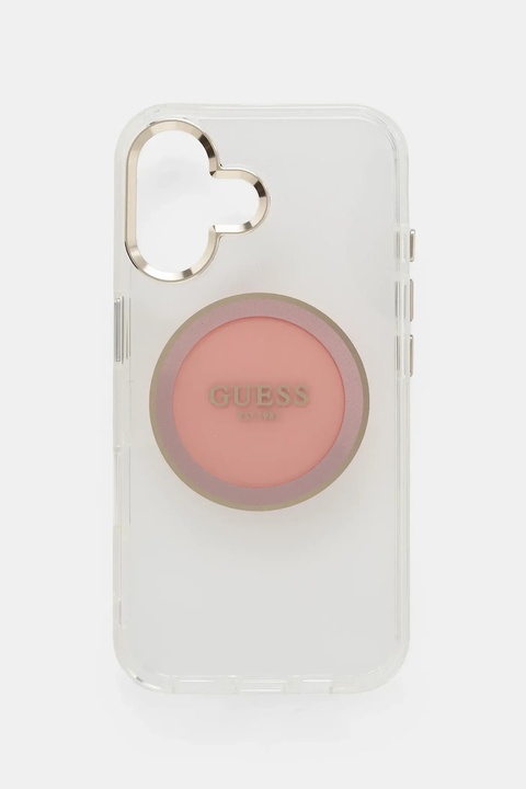 Guess etui na telefon iPhone 16 kolor różowy GUHMP16SHTDRCEDP - zdjęcie produktu nr 1