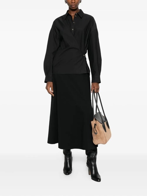 LEMAIRE silk-blend shirt - Black - zdjęcie produktu nr 2
